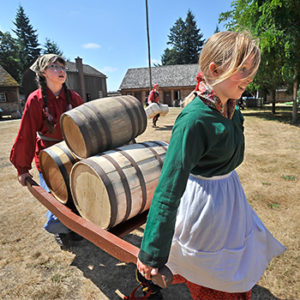 History reenactment at Fort Nisqually at Point Defiance Park for plan your day